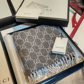 Gucci - GUCCI マフラー ショール ストール 最高級カシミヤ100%の通販