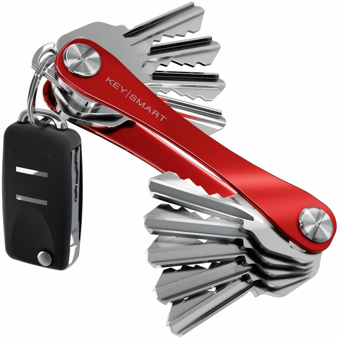 【色: レッド】KeySmart（キースマート）コンパクト キー オーガナイザー