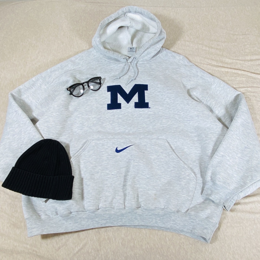 NIKE【XL】90´s ミシガン プルオーバーフーディー センターロゴ-