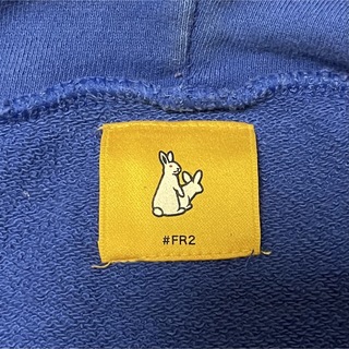 【大人気】FR2｜エフアールツー　うさぎ刺繍　フォントプリント　パーカー　XL