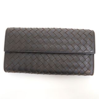 ボッテガヴェネタ(Bottega Veneta)の【BOTETEGA VENETA】ボッテガヴェネタ 二つ折り長財布 イントレチャート レザー ブラック B05930715I/tm07617tg(長財布)