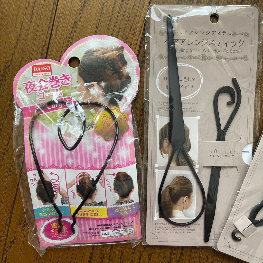 DAISO 髪関係の4つセット ハンドメイドのアクセサリー(ヘアアクセサリー)の商品写真