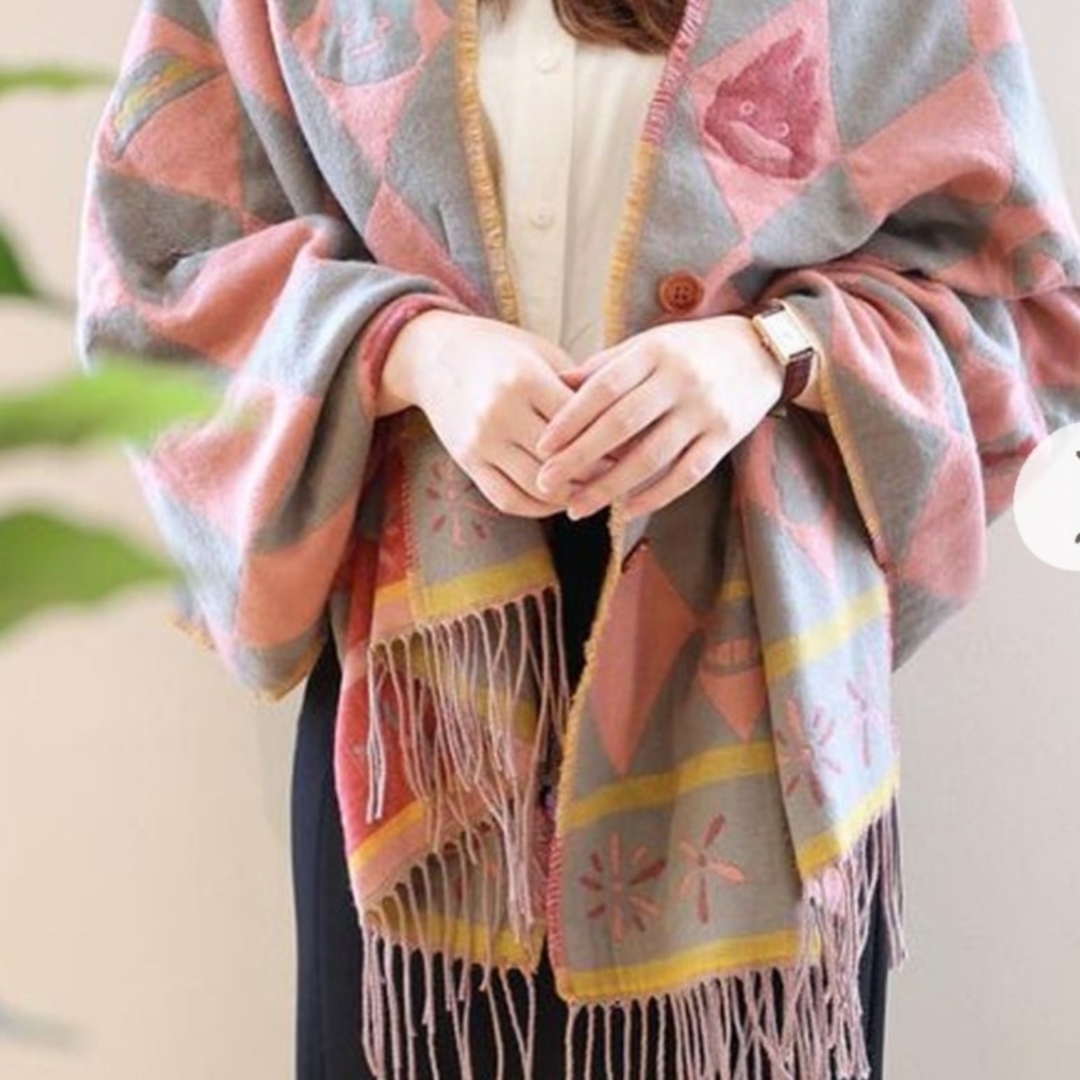 ジブリ - ハウルの動く城 ボタン付ストール ハウルのマント マフラーの