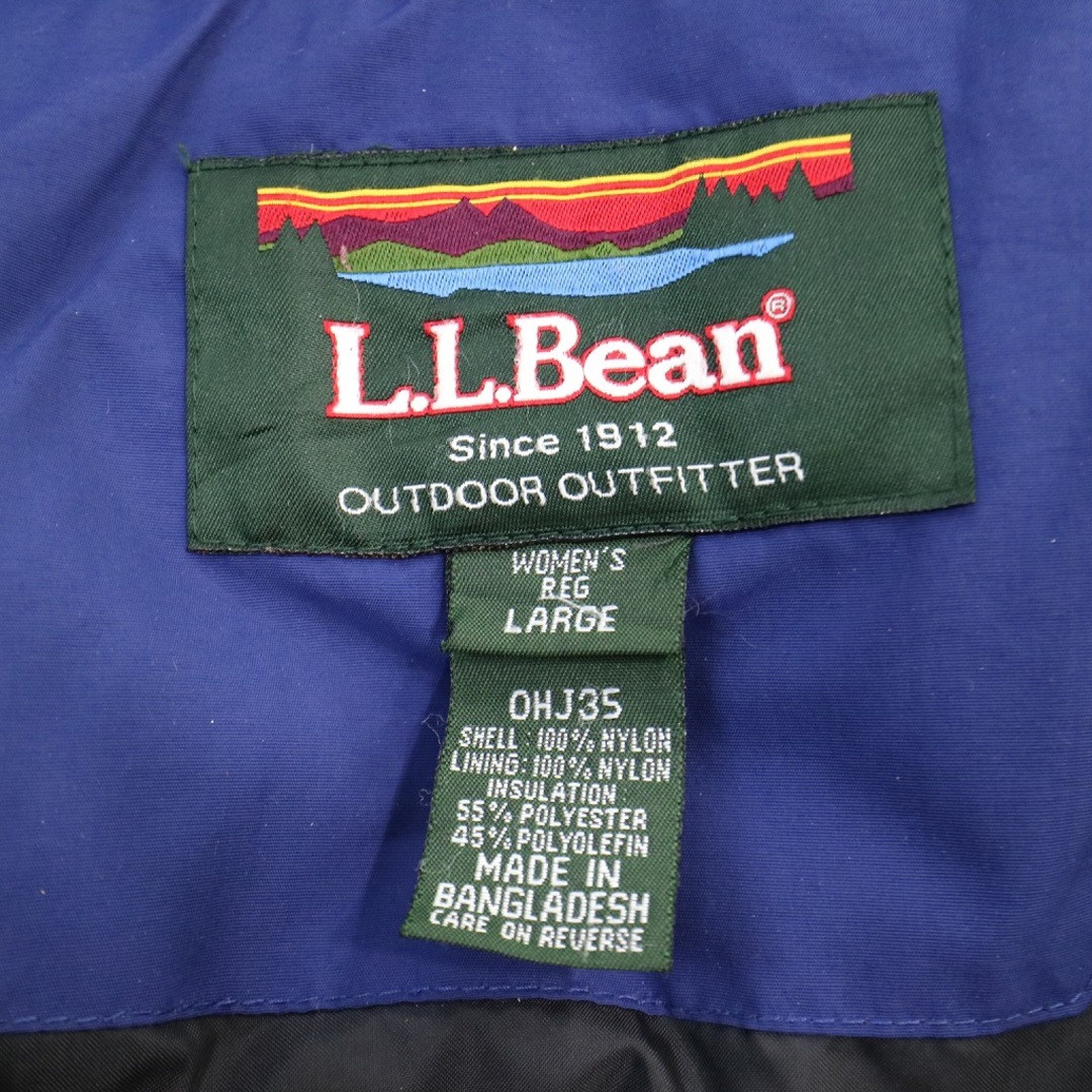 90年代 L.L.Bean エルエルビーン マウンテンパーカー アウトドア アウター 防寒 Thinsulate ブルー (レディース L)   O5853