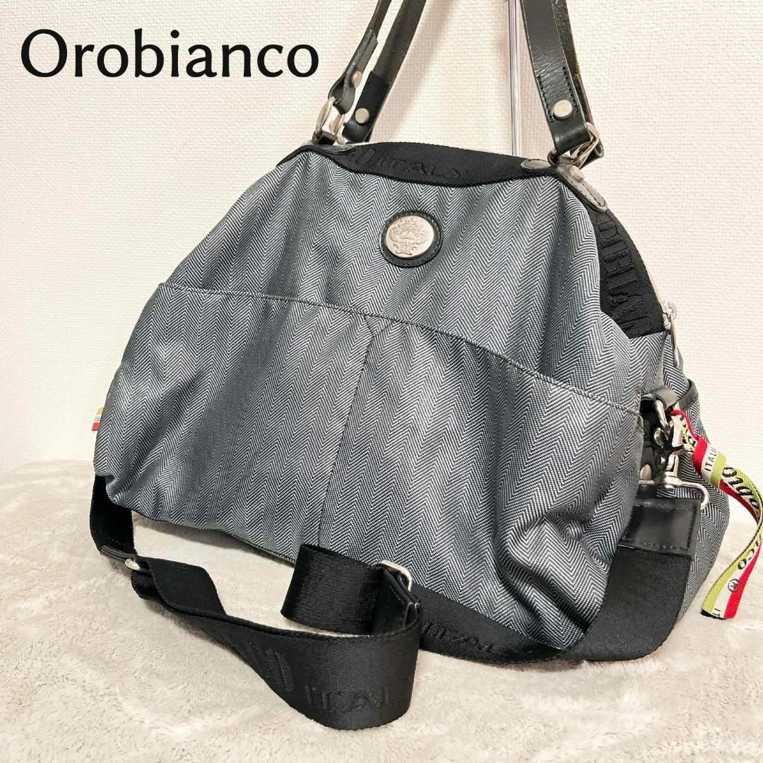 レア✨Orobianco オロビアンコショルダーバッグハンドバッグ グレー