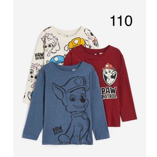 エイチアンドエム(H&M)の《新作》パウパトロール　長袖　Tシャツ　3枚セット　110-115(Tシャツ/カットソー)