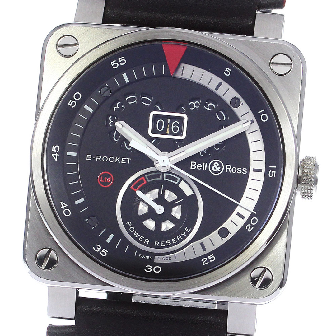 ベル＆ロス Bell＆Ross BR0390-B-ROCKET/SCA B-ロケット デイト パワーリザーブ 自動巻き メンズ 保証書付き_775684