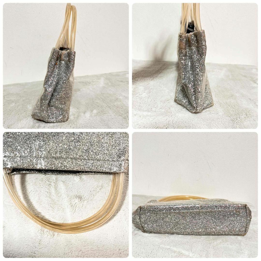レア✨MIU MIU ミュウミュウハンドバッグトートバッグシルバーグリッター