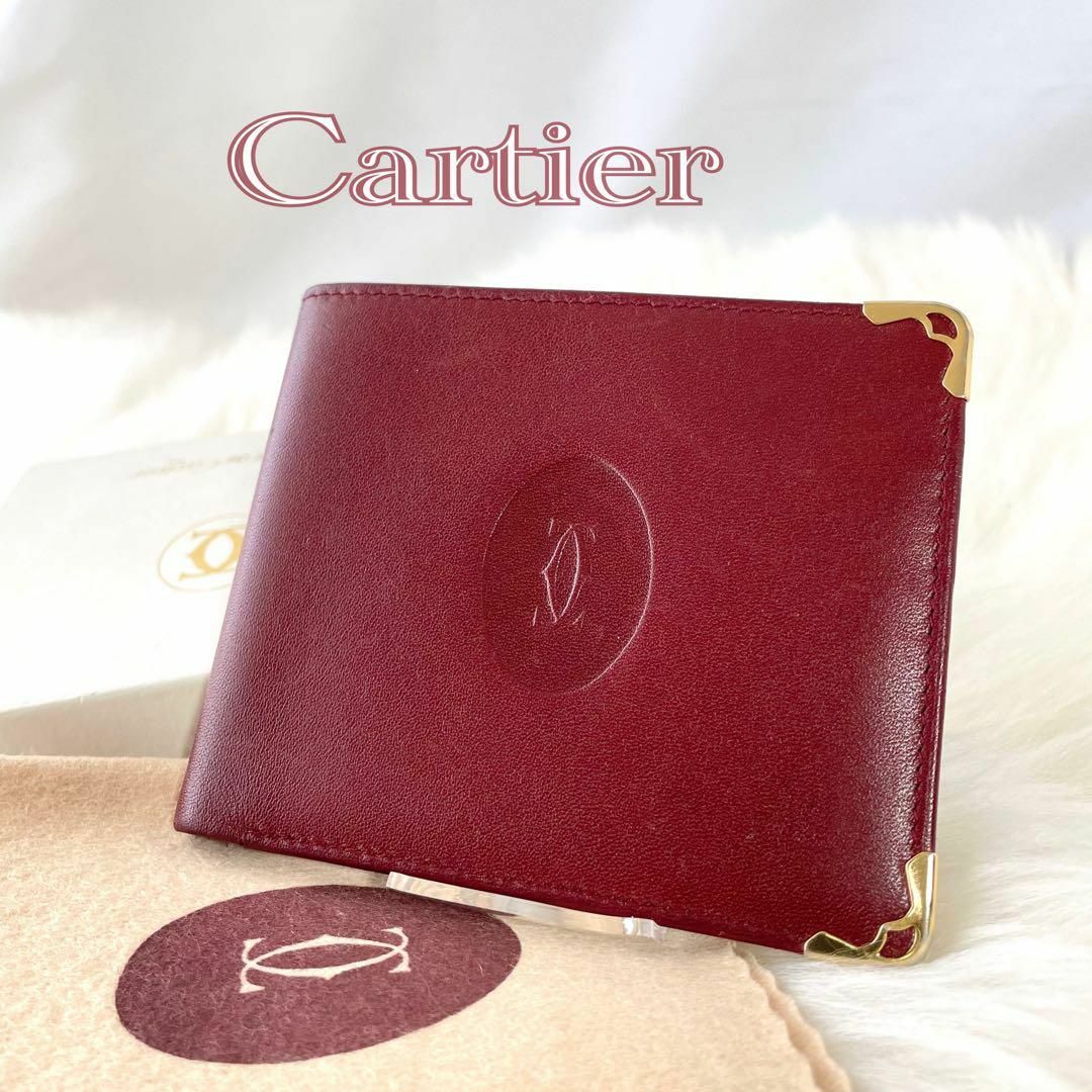Cartier - Cartier 二つ折財布 マストライン 箱付 197の通販 by ...