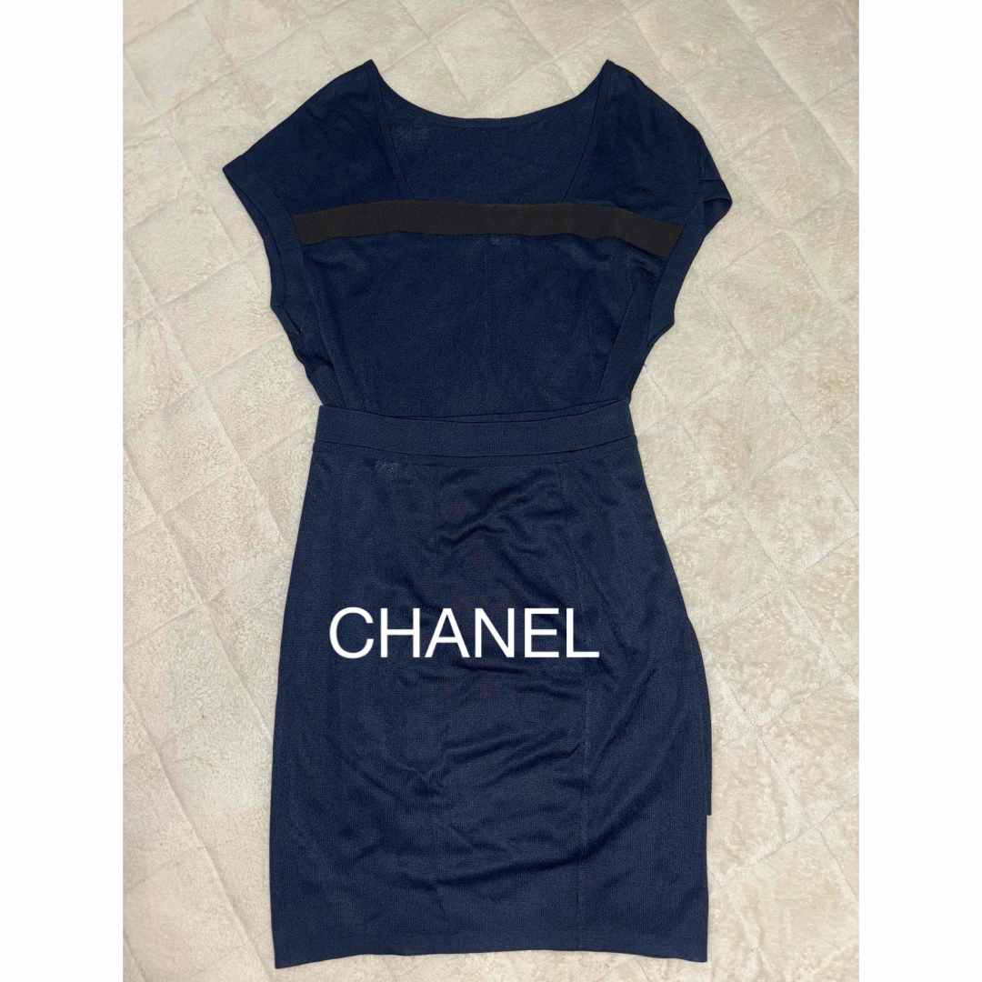 ◆CHANEL◆vintageワンピ　セットアップ/Navy | フリマアプリ ラクマ