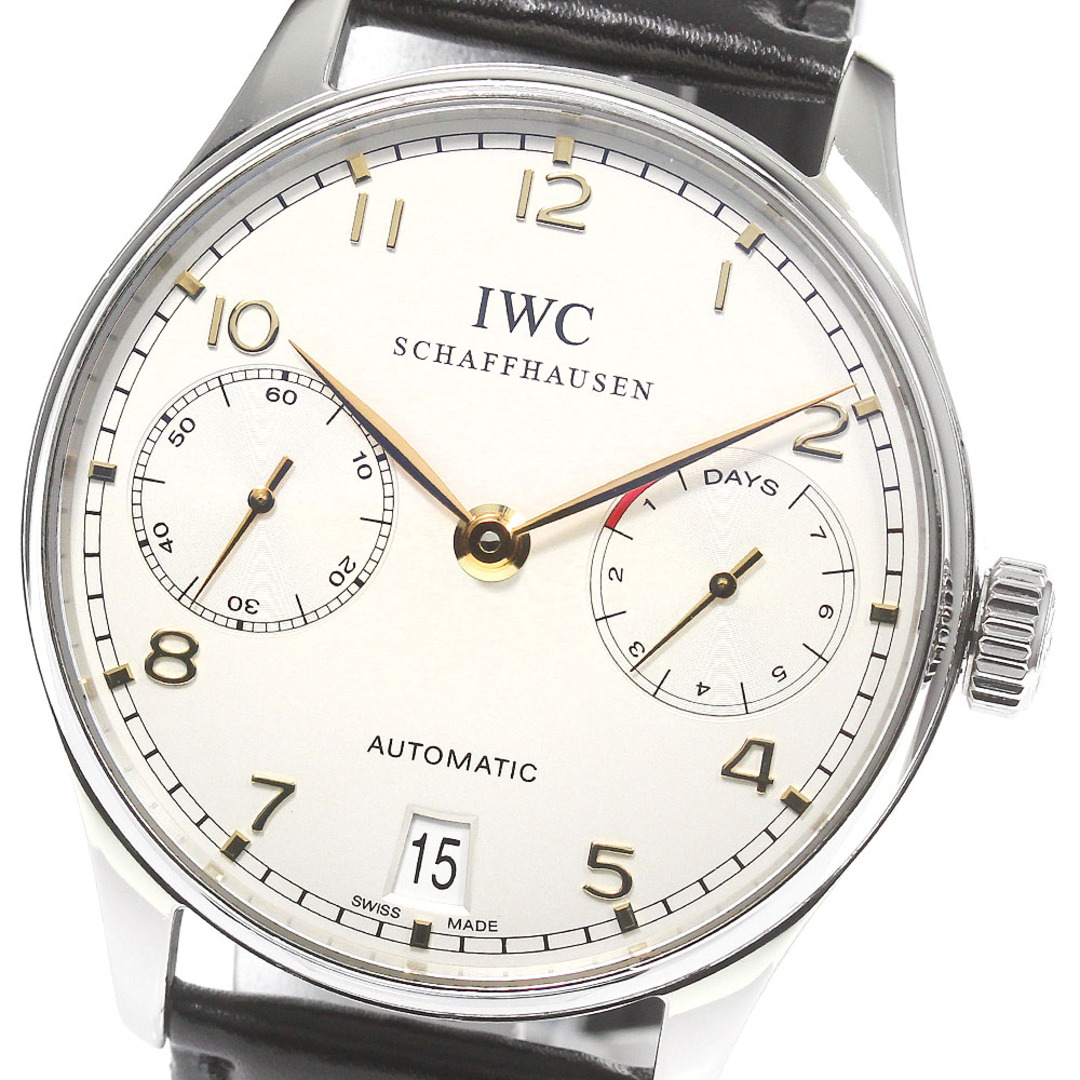 IWC IWC SCHAFFHAUSEN IW500114 ポルトギーゼ 7デイズ デイト 自動巻き メンズ 保証書付き_774554