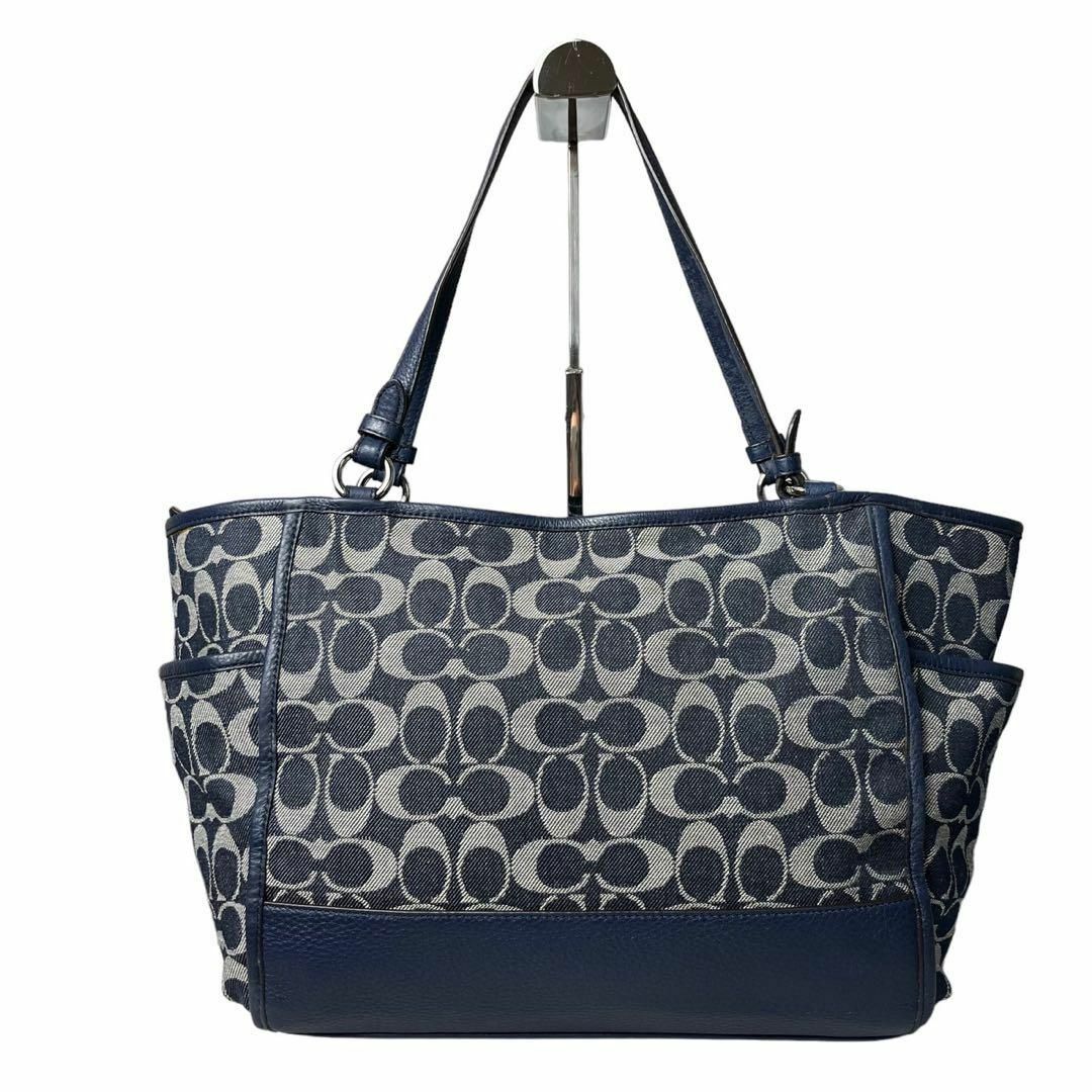 COACH - 美品 コーチ トートバッグ シグネチャー キャンバス デニムの