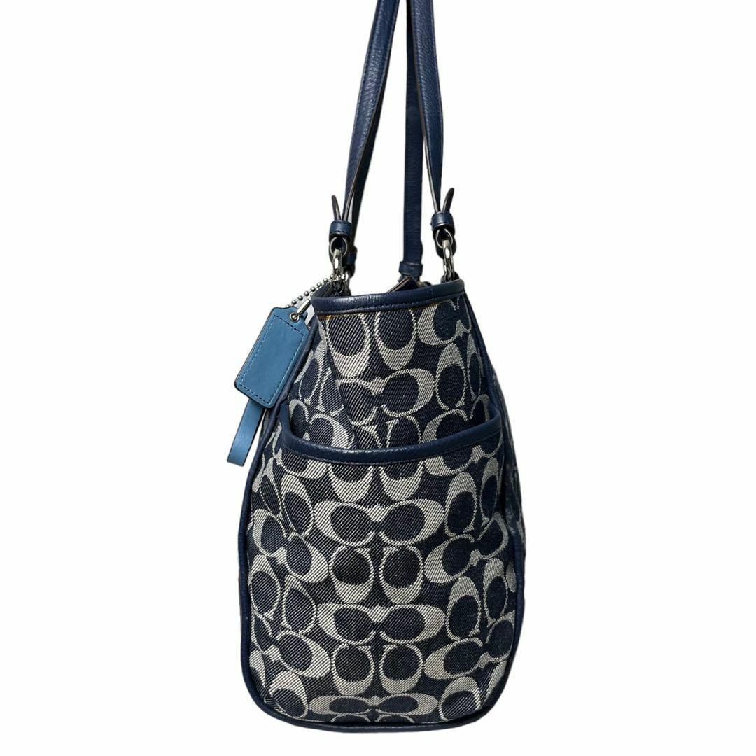 COACH - 美品 コーチ トートバッグ シグネチャー キャンバス デニムの
