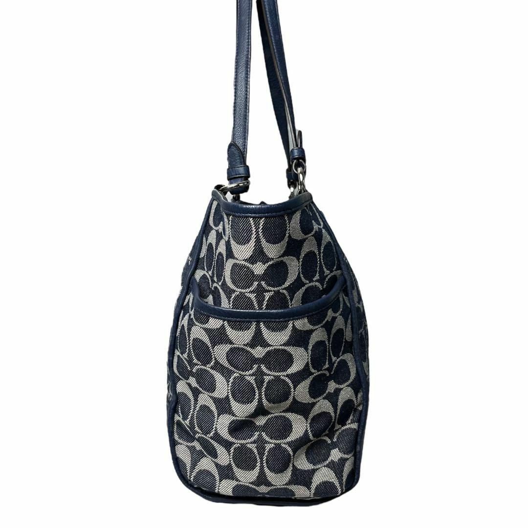 COACH - 美品 コーチ トートバッグ シグネチャー キャンバス デニムの