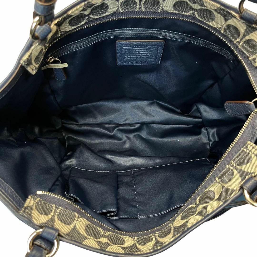 COACH - 美品 コーチ トートバッグ シグネチャー キャンバス デニムの