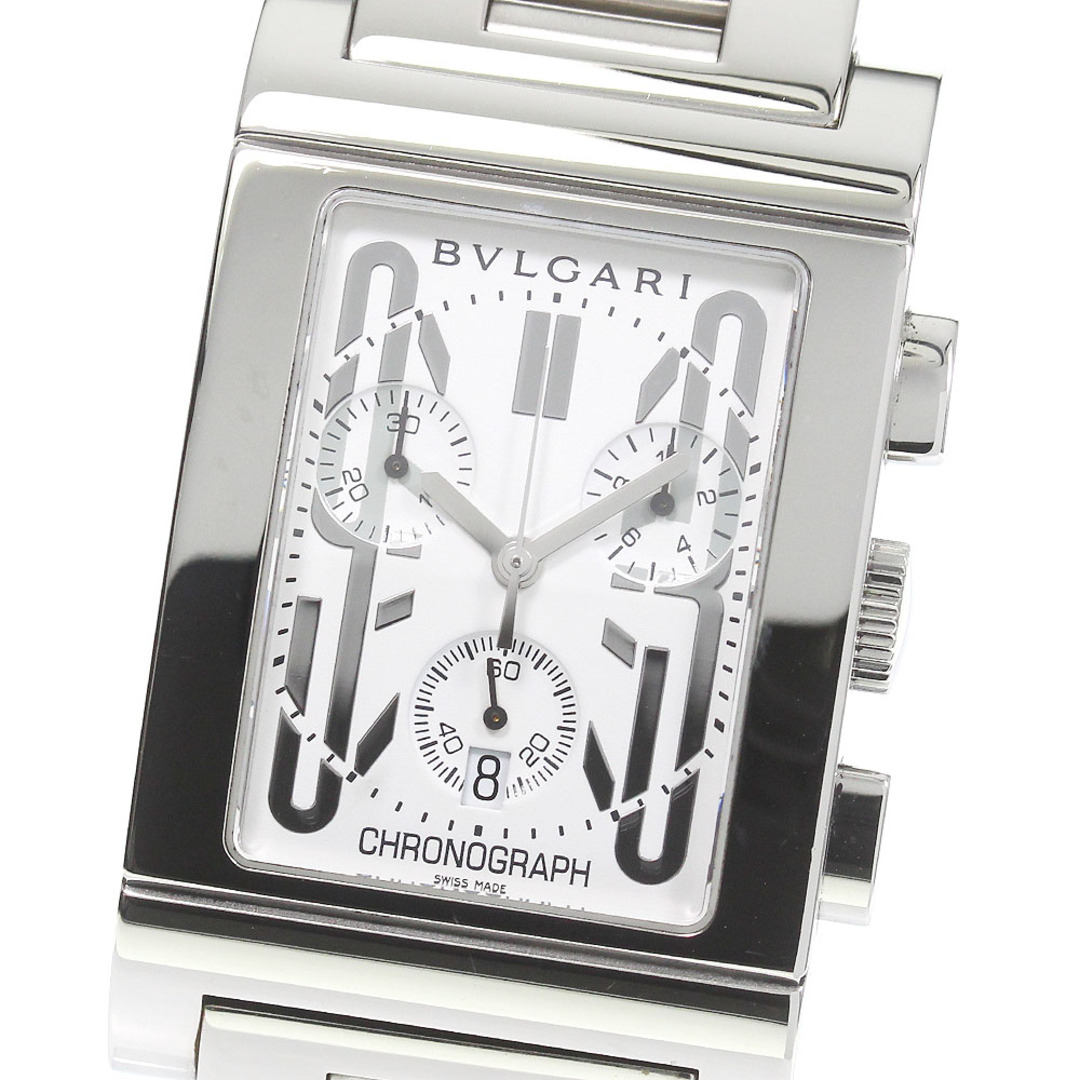 ブルガリ BVLGARI RTC49S レッタンゴロ クロノグラフ デイト クォーツ メンズ 美品 保証書付き_772875 | フリマアプリ ラクマ