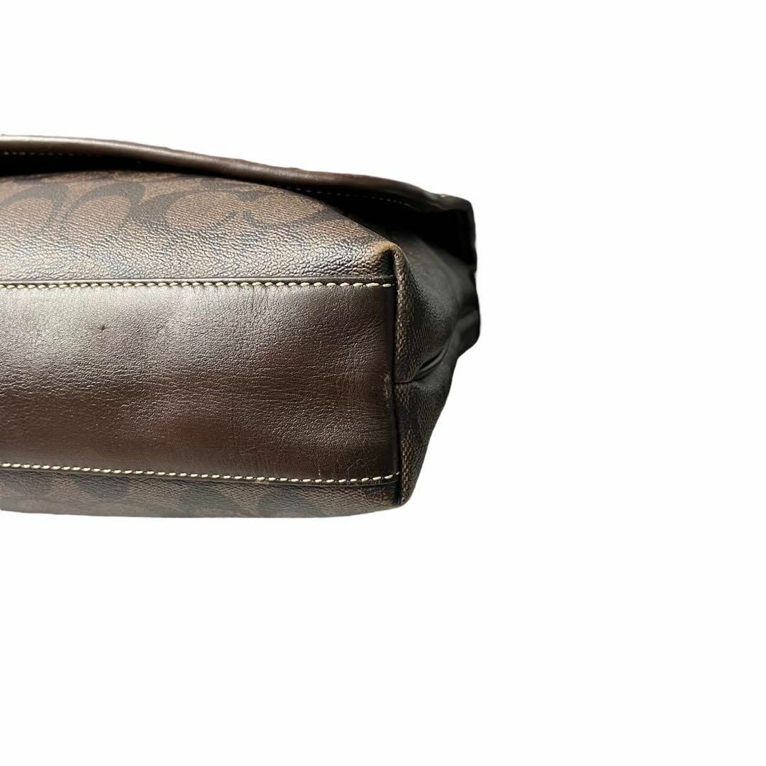 COACH - 美品 COACH コーチ シグネチャー ショルダーバッグ PVC レザー