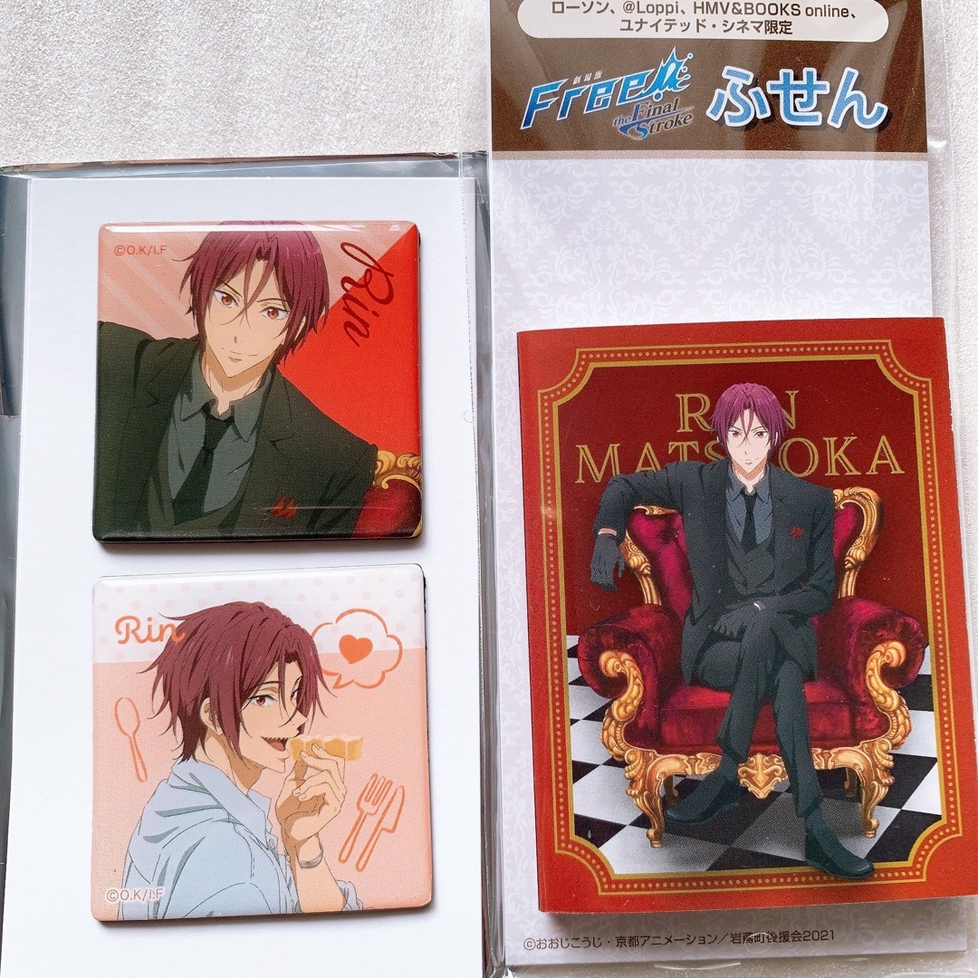 Free! 松岡凛 まとめ売り アメぬい アクリルスタンド 激推し 缶バッジ ...