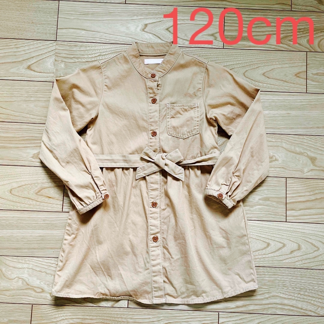 3way シャツワンピース　120cm キッズ/ベビー/マタニティのキッズ服女の子用(90cm~)(ワンピース)の商品写真