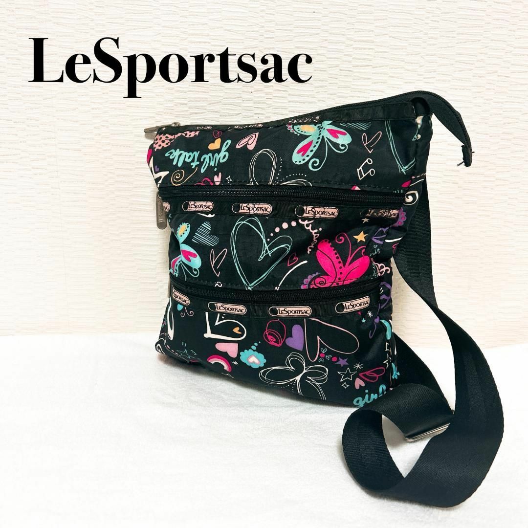 レア✨LeSportsac レスポートサックショルダーバッグハンドバッグブラック