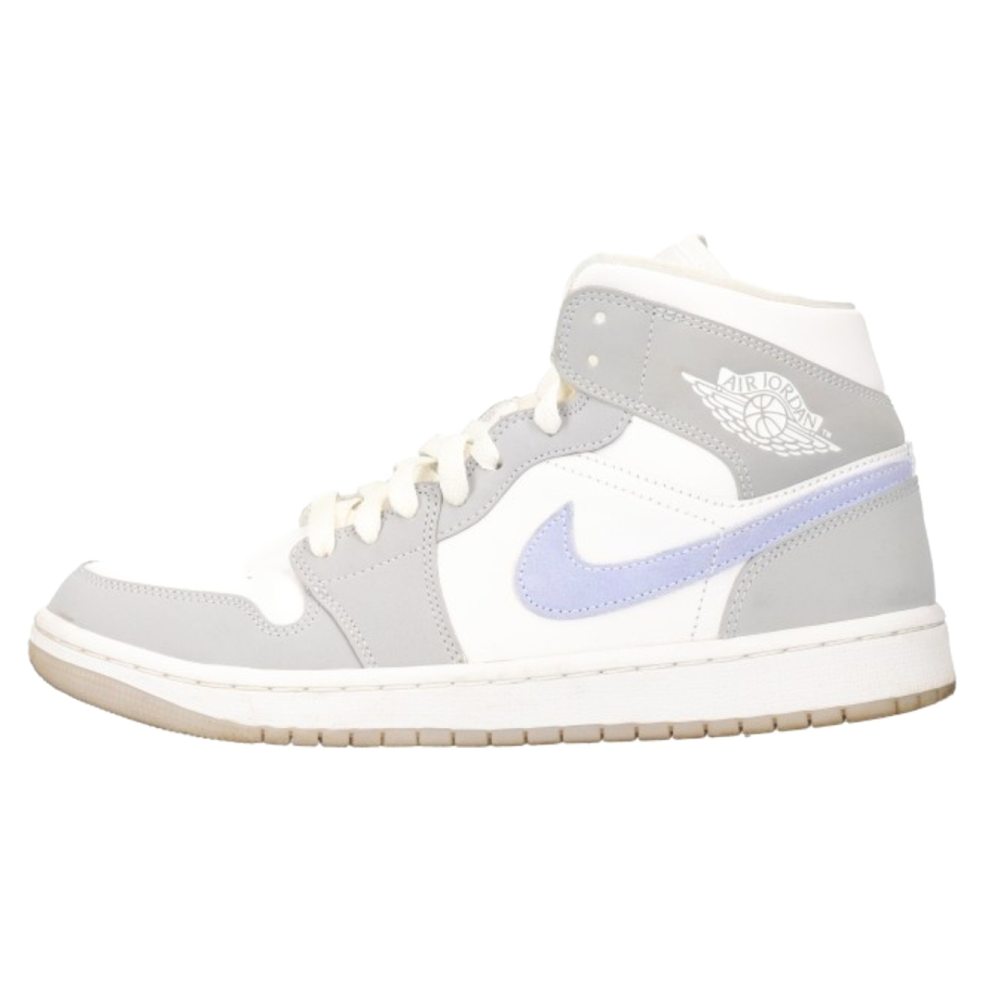 NIKE ナイキ AIR JORDAN 1 MID BQ6472-105 エア ジョーダン 1 ミッドカットスニーカー ホワイト/グレー US10.5/27.5cm