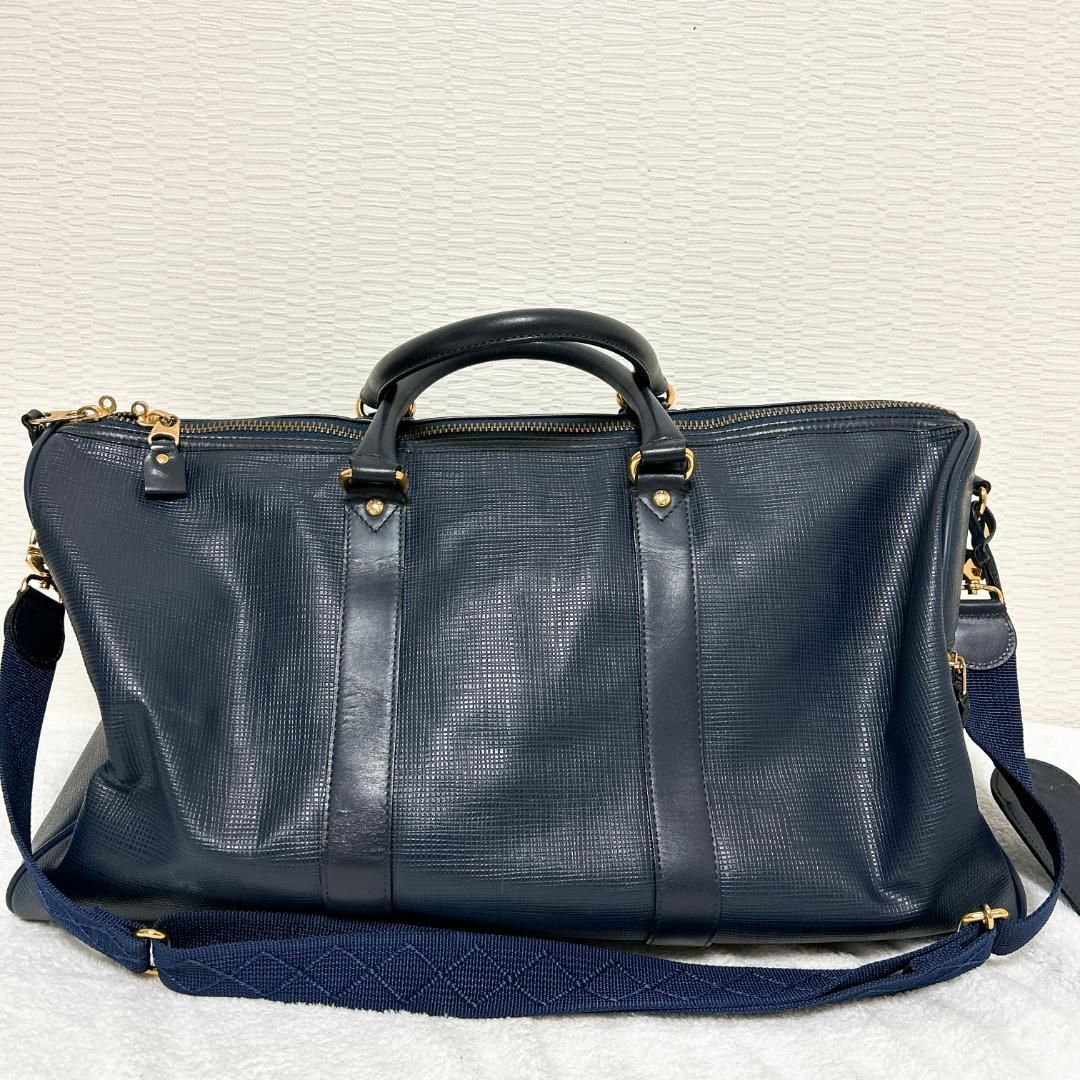 美品✨marie claireマリクレールショルダーバッグハンドバッグネイビー