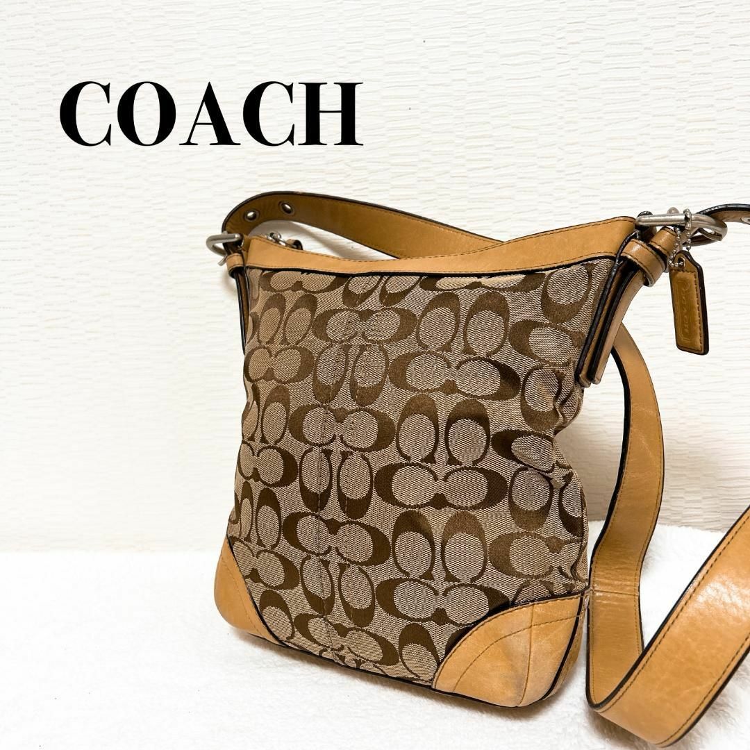 レア COACH コーチショルダーバッグハンドバッグシグネチャー