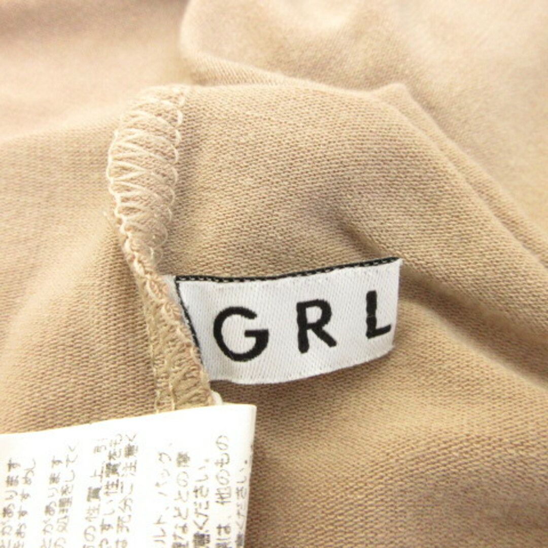 GRL(グレイル)のグレイル GRL カットソー Vネック 七分袖 ストレッチ 茶 M レディースのトップス(カットソー(長袖/七分))の商品写真