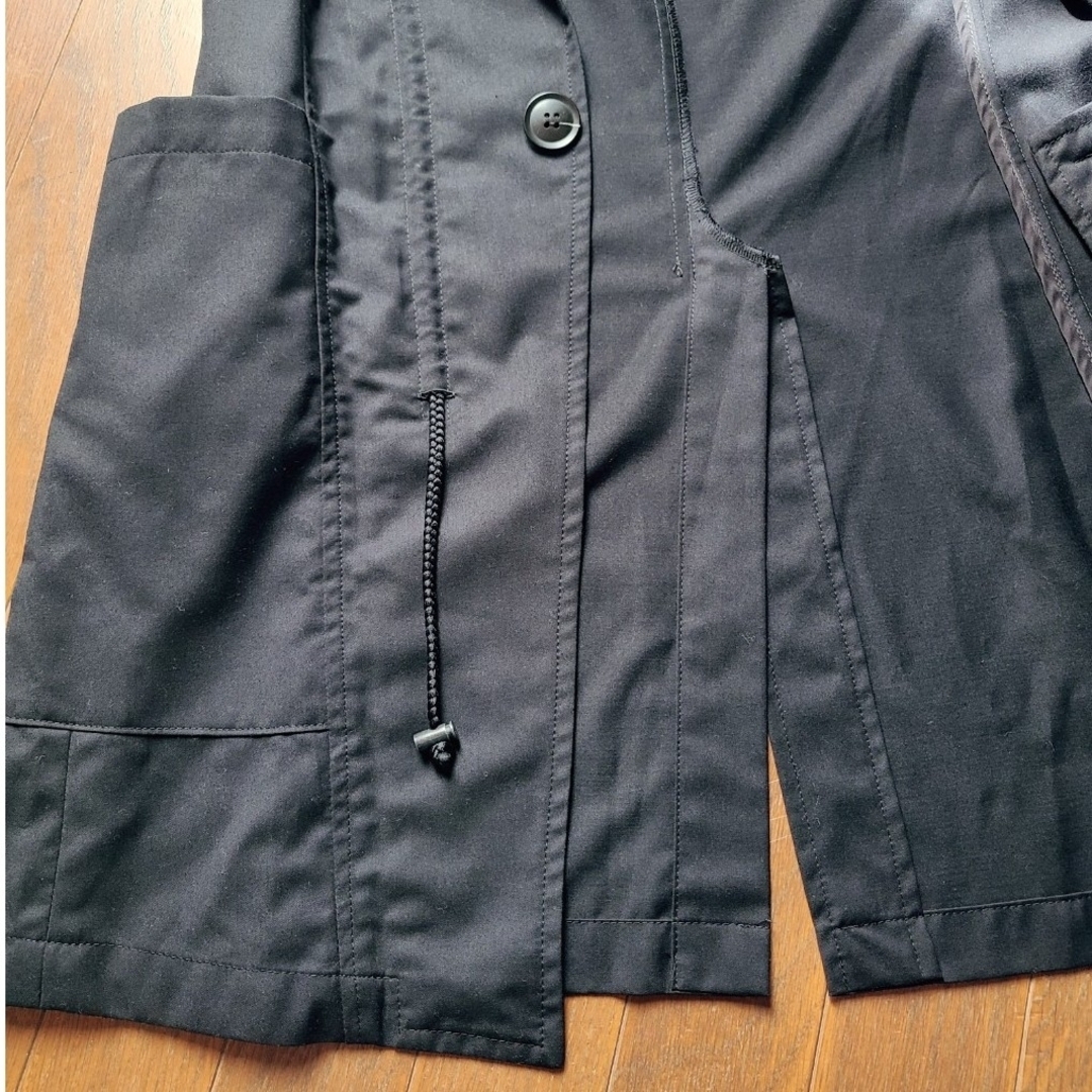 BLACK PEACE NOW(ブラックピースナウ)の値下げGADGET GROW ジャケット 変形 薄手 ブラック ハーフコート メンズのジャケット/アウター(テーラードジャケット)の商品写真