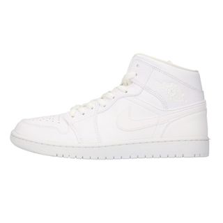 ナイキ(NIKE)のNIKE ナイキ AIR JORDAN 1 MID 554724-130 エア ジョーダン 1 ミッドカットスニーカー ホワイト US10.5/28.5cm(スニーカー)