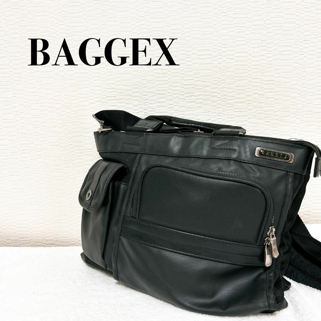 レア✨BAGGEX バジェックスショルダーバッグハンドバッグ ブラック黒