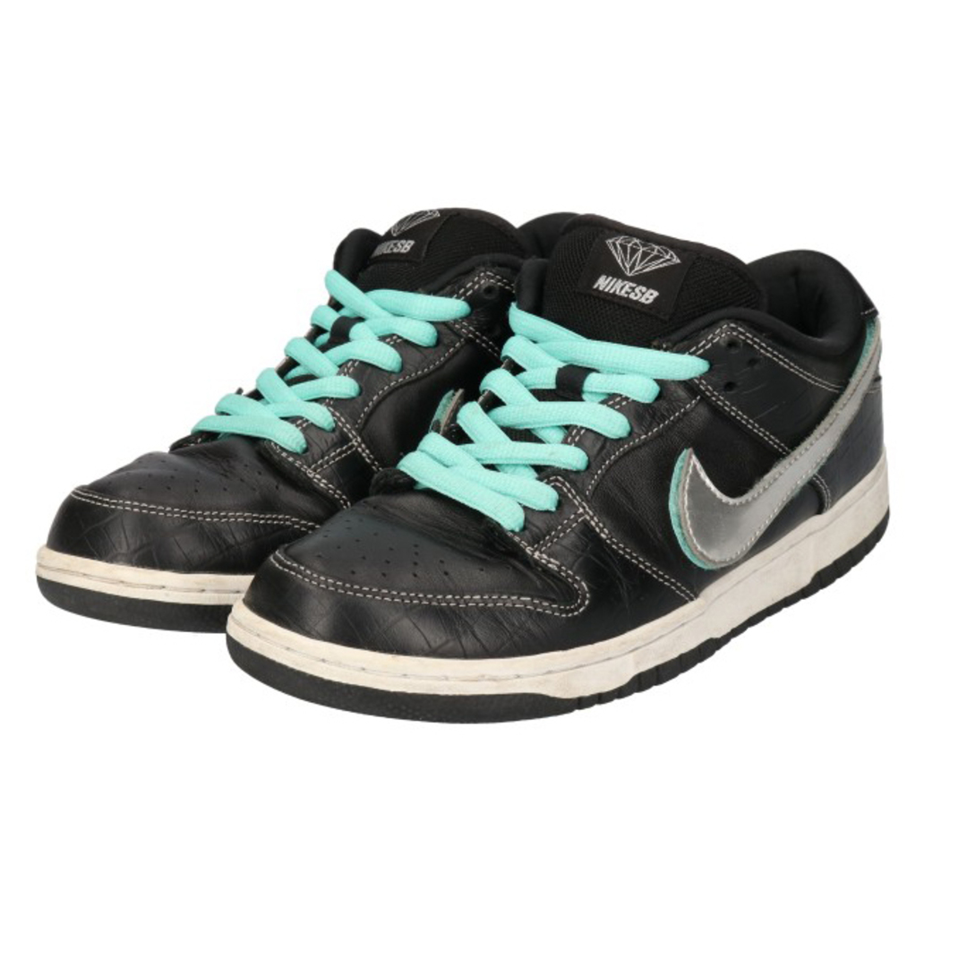 NIKESB ナイキエスビー ×DIAMOND SUPPLY DUNK LOW PRO OG QS TIFFANY BV1310-001×ダイヤモンドサプライ ティファニー ダンク ロウ ローカットスニーカー ブラック US7.5/25.5cm