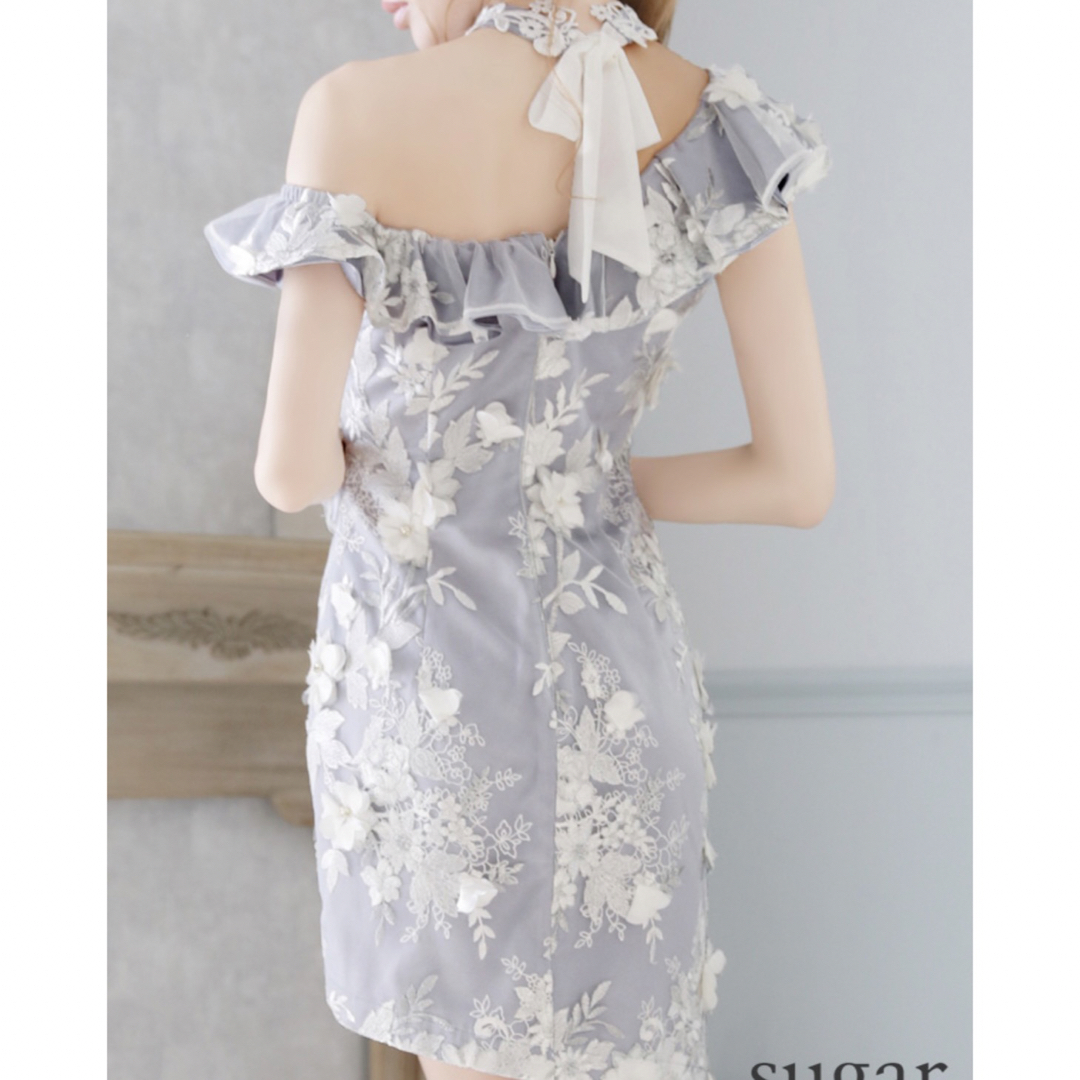 美品】ROBE de FLEURS 立体フラワーレース 高級キャバドレス 刺繍-