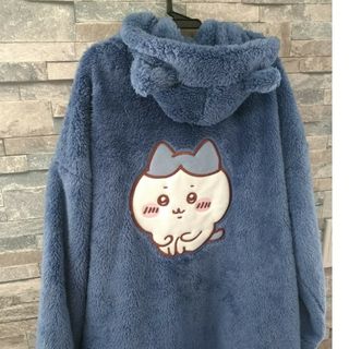 ジーユー(GU)のGU ちいかわ マシュマロフィールラウンジパーカ ハチワレ 2XL(パジャマ)