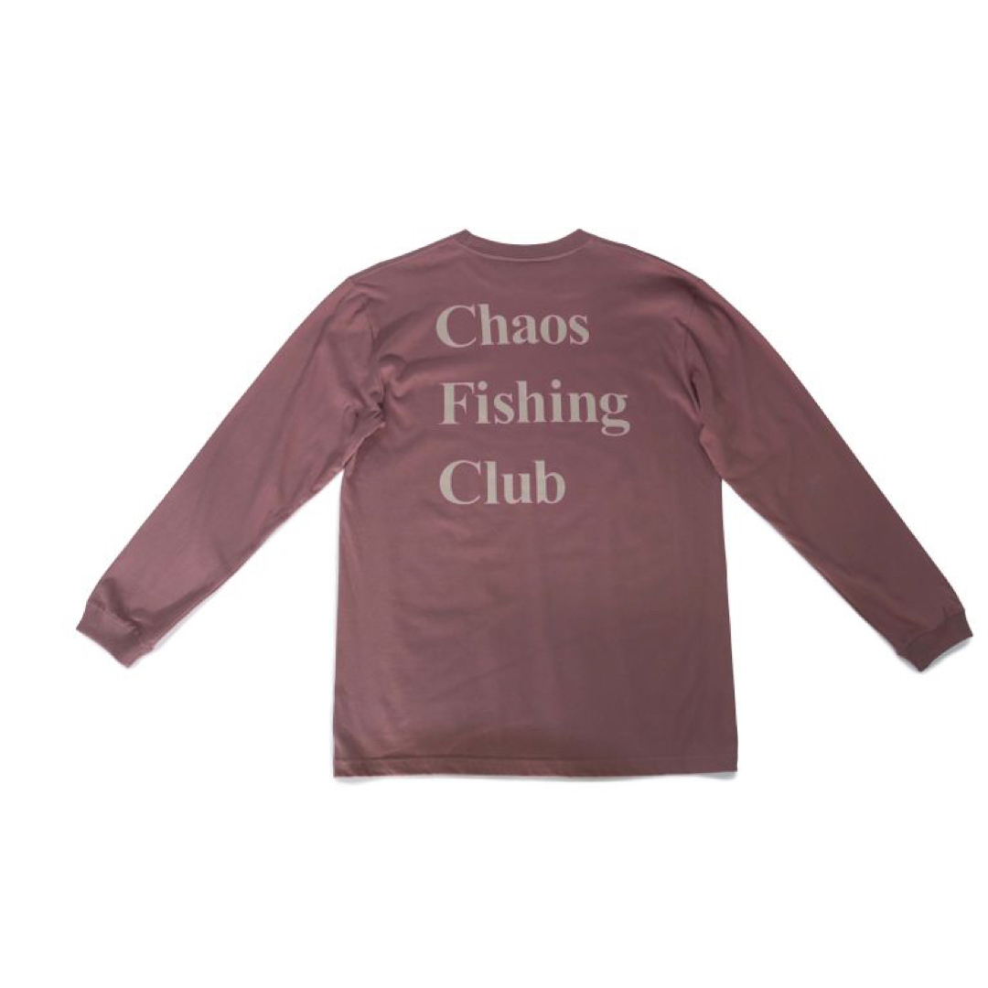 Chaos Fishing Club LOGO CREW NECK L/S 黒L