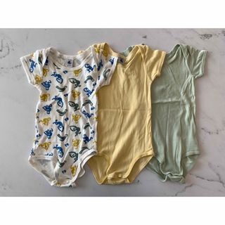 プチバトー(PETIT BATEAU)のプチバトー　ボディスーツ　3枚セット(肌着/下着)