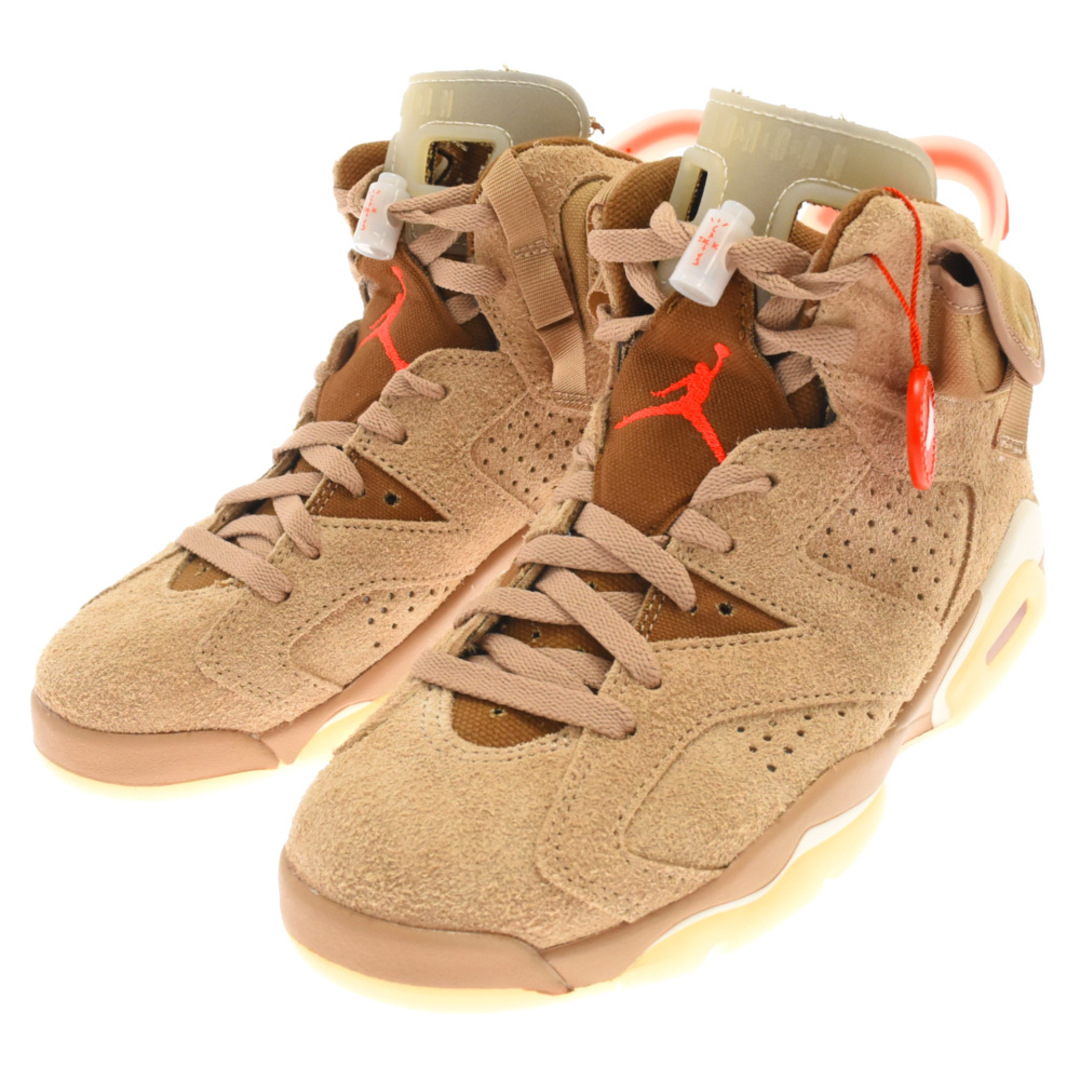 NIKE ナイキ ×TRAVIS SCOTT AIR JORDAN 6 RETRO SP トラヴィススコット エアジョーダン 6 レトロ ハイカットスニーカー ブラウン US5/223.5cm DH0690-200