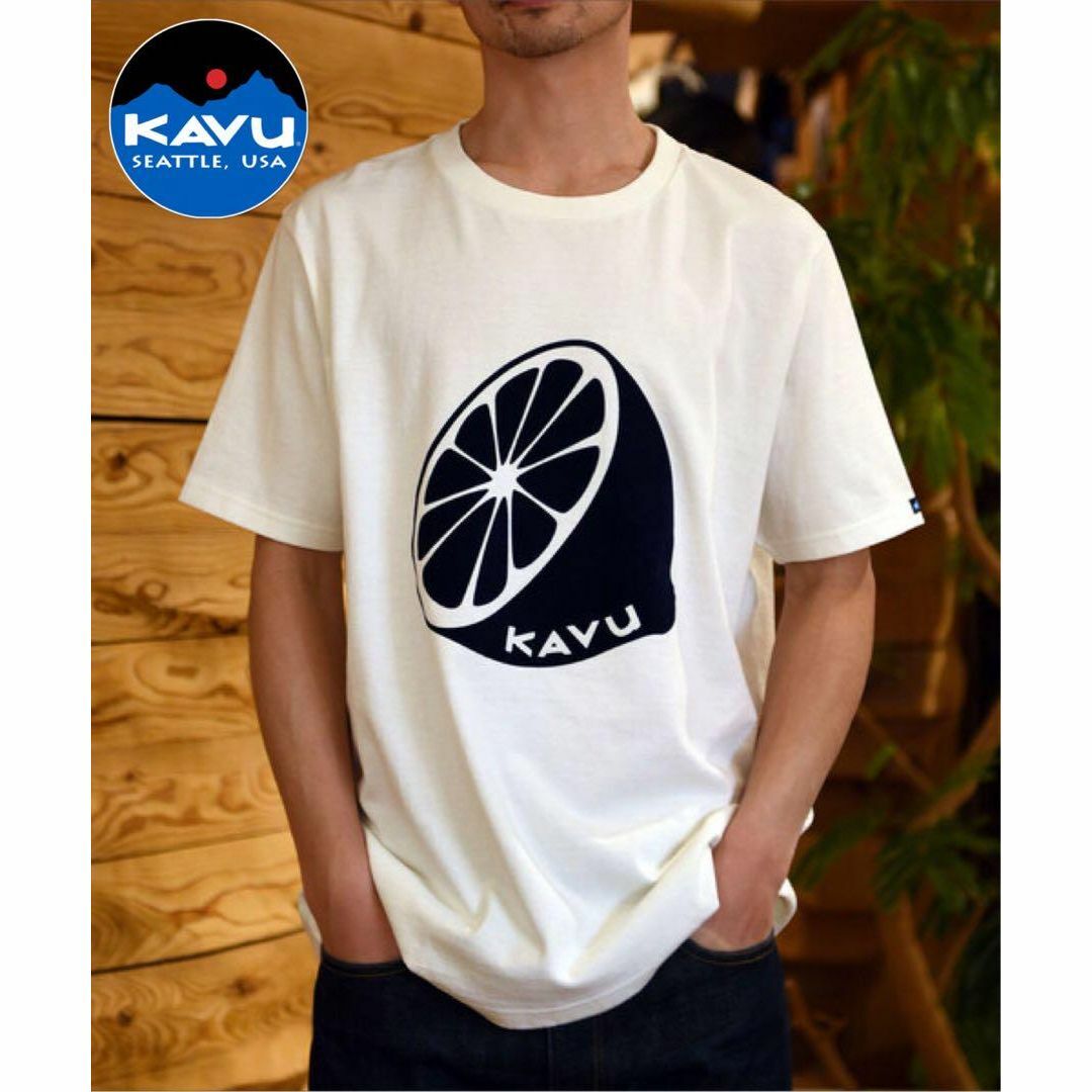 【新品未使用・送料無料】KAVU レモンTシャツ フロッキープリントクルーネック