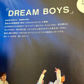 ジャニーズ(Johnny's)のDREAM BOYS ＣＨＥＥＲ Ｖｏｌ．３８(アート/エンタメ)