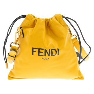 フェンディ(FENDI)のFENDI フェンディ ロゴプリント ショルダーバッグ スモールポーチ イエロー 7VA510(ショルダーバッグ)