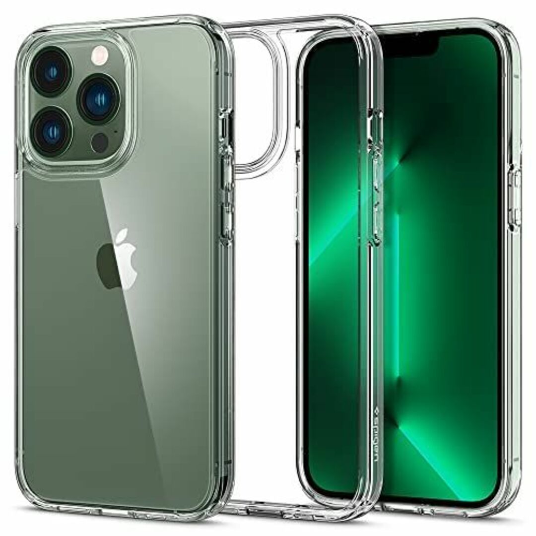 【色:クリスタル・クリア】Spigen iPhone13Proケース クリア 衝