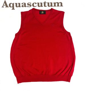 アクアスキュータム(AQUA SCUTUM)の美品　アクアスキュータム　ウールニット　ベスト(ベスト/ジレ)