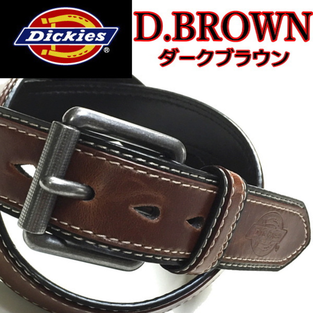 Dickies(ディッキーズ)の068 焦げ茶 ディッキーズ ベルト ローラーバックル  Dブラウン メンズのファッション小物(ベルト)の商品写真