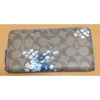 コーチ(COACH) フローラル 財布(レディース)(ブルー・ネイビー/青色系