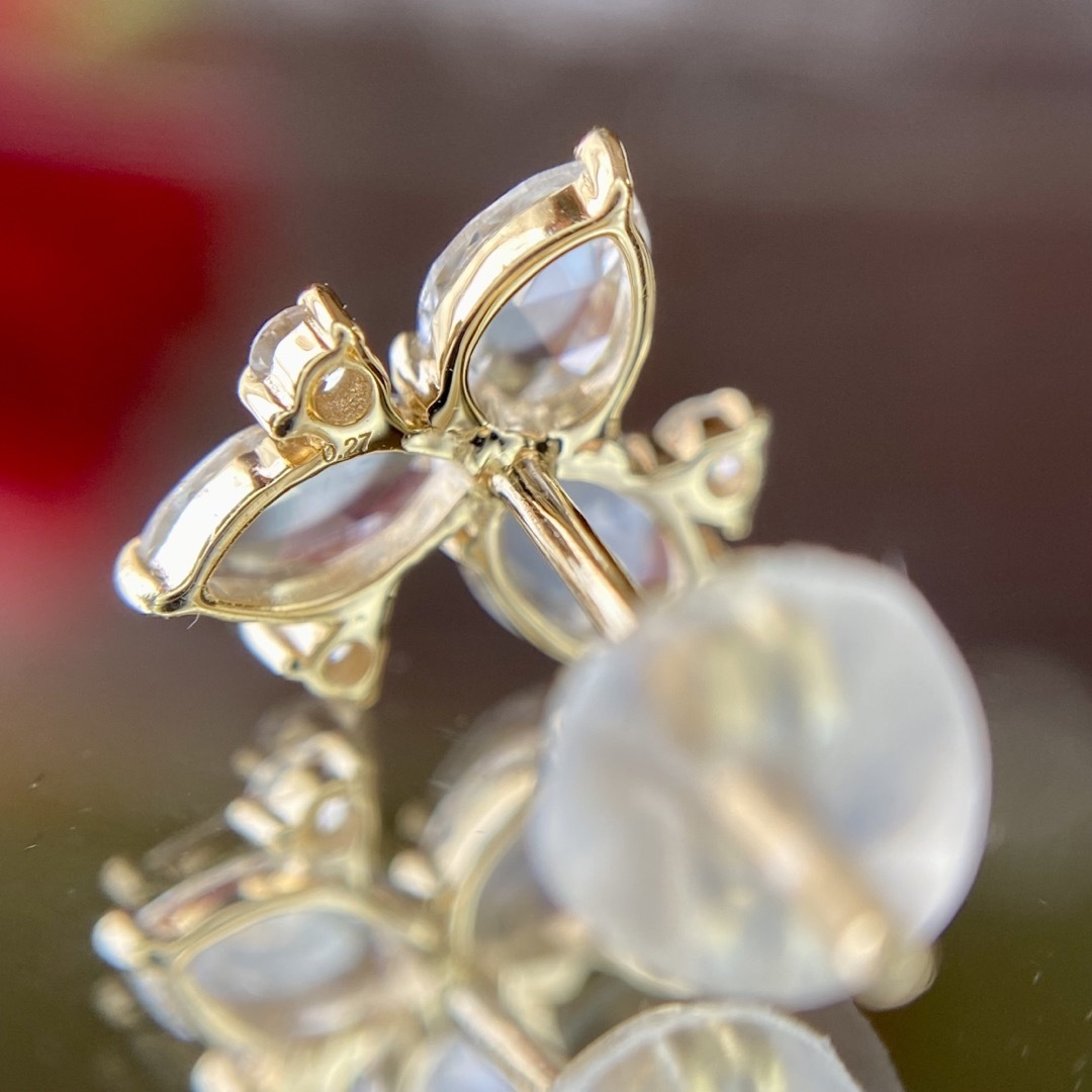 天然ダイヤモンドピアス0.55ct k18-