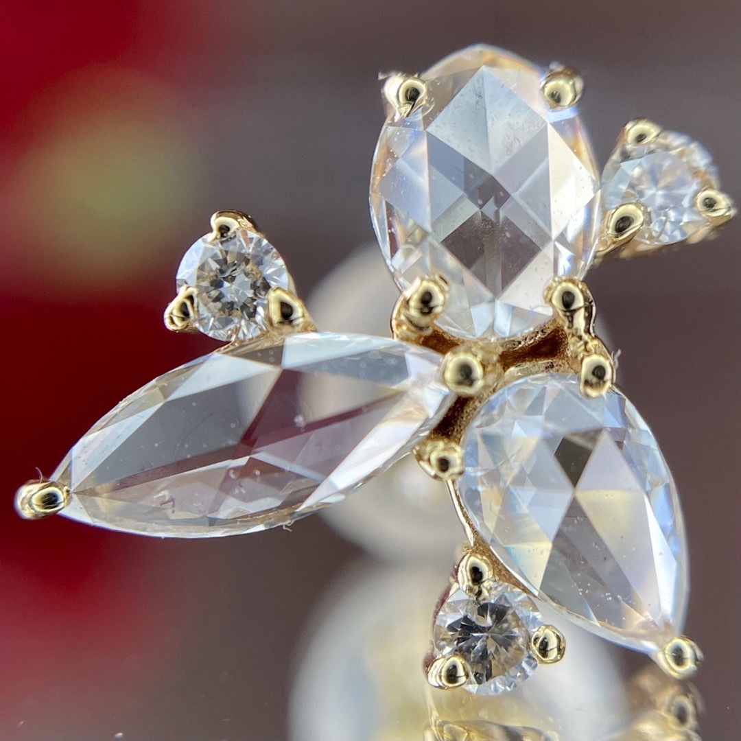 天然ダイヤモンドピアス0.55ct k18-