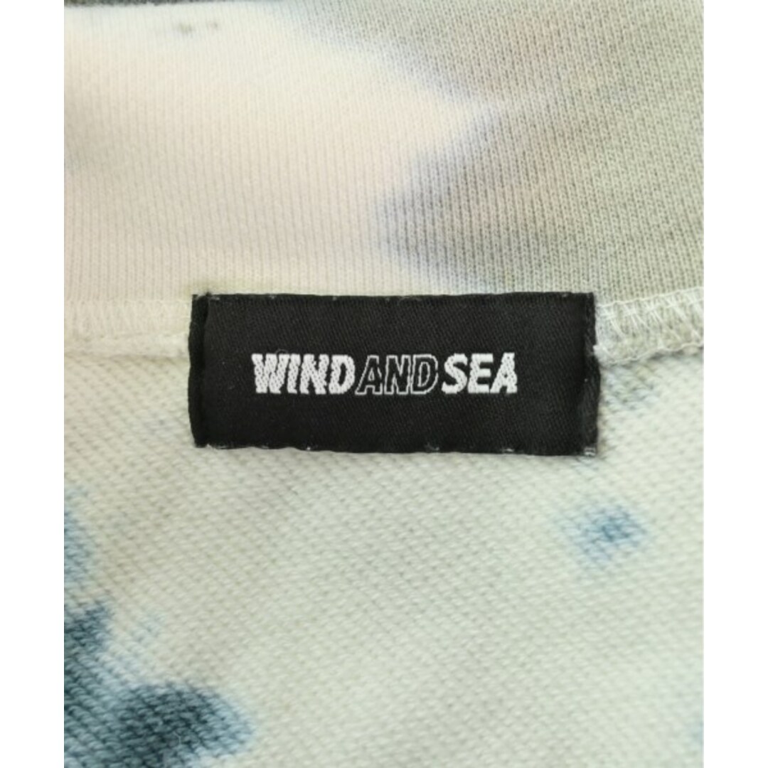 WIND AND SEA パーカー XL 白x青xグレー等(総柄)