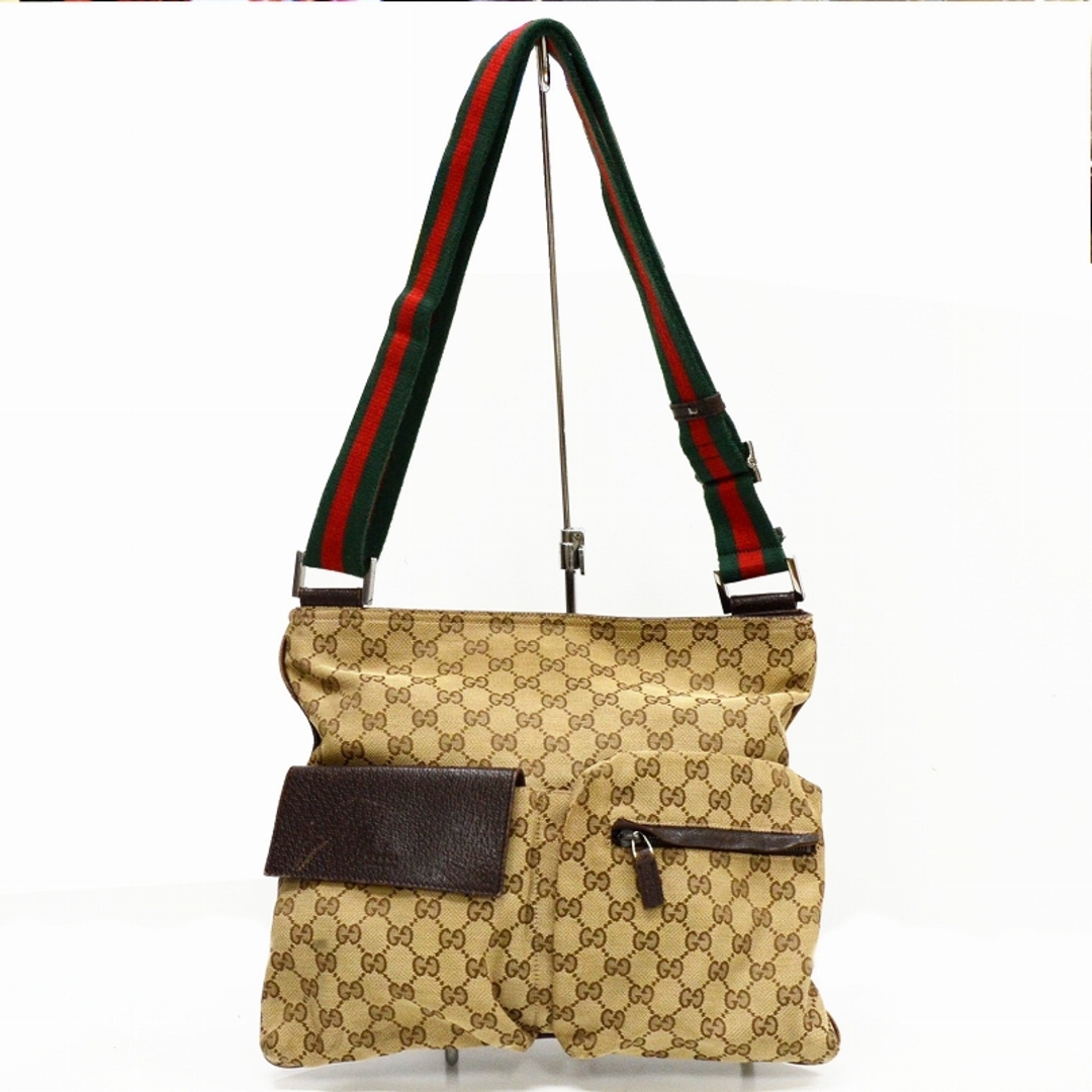 ビッグ割引 GUCCI グッチ GGキャンバス シェリーライン メッセンジャー