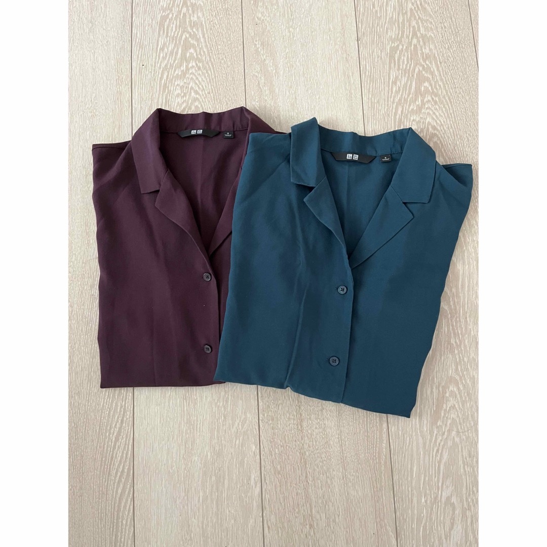 UNIQLO(ユニクロ)のレーヨンブラウス2枚セット レディースのトップス(シャツ/ブラウス(長袖/七分))の商品写真