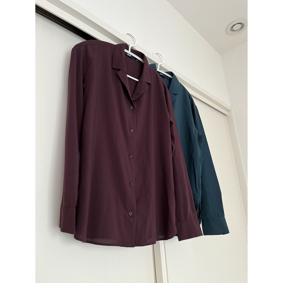 UNIQLO(ユニクロ)のレーヨンブラウス2枚セット レディースのトップス(シャツ/ブラウス(長袖/七分))の商品写真